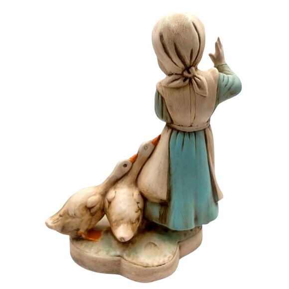 Vintage 1950 Holland Mold Dutch Boy & Girl With Geese Ceramic Figurines Set Of 2 - Picture 12 of 14